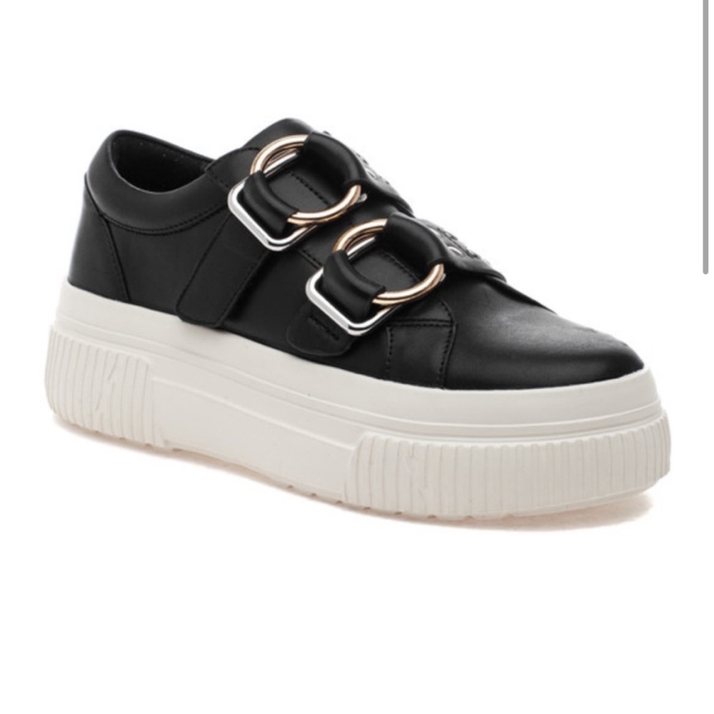 NWT J/SLIDES WALDO Black Leather Sneaker - Picture 3 of 16